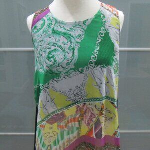 Alberto Makali Sleeveless Baroque Print Hi-Lo Hem Tunic